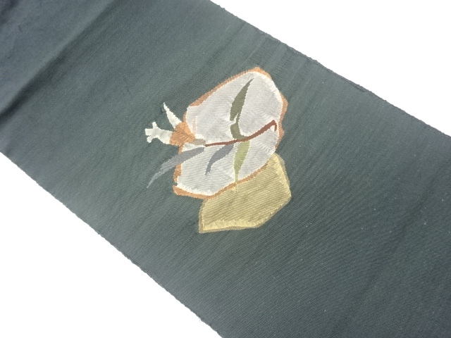 JAPANESE NAGOYA OBI / WOVEN ABSTRACT FLOWER